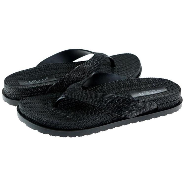 Womens Capelli New York Glitter Textured Flip Flops