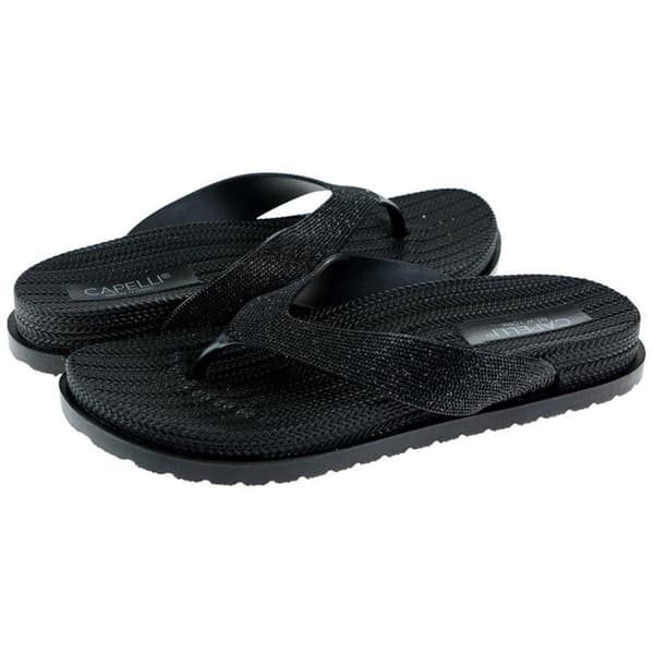 Womens Capelli New York Glitter Textured Flip Flops