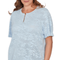 Plus Size Emaline Limoncello Sunrise Floral Pointelle Sweater - image 4