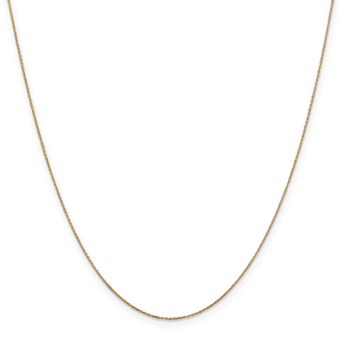 Unisex Gold Classics™ .6mm. Solid Diamond Cut Cable...