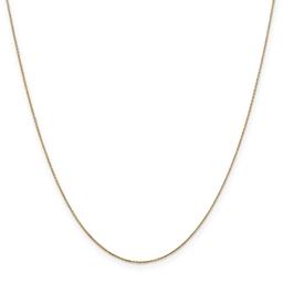 Unisex Gold Classics(tm) .6mm. Solid Diamond Cut Cable Necklace