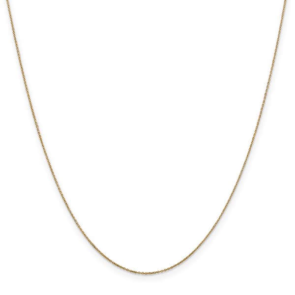 Unisex Gold Classics&#40;tm&#41; .6mm. Solid Diamond Cut Cable Necklace - image 
