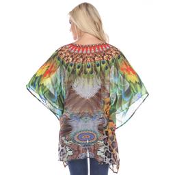 Womens White Mark Novelty Maternity Poncho