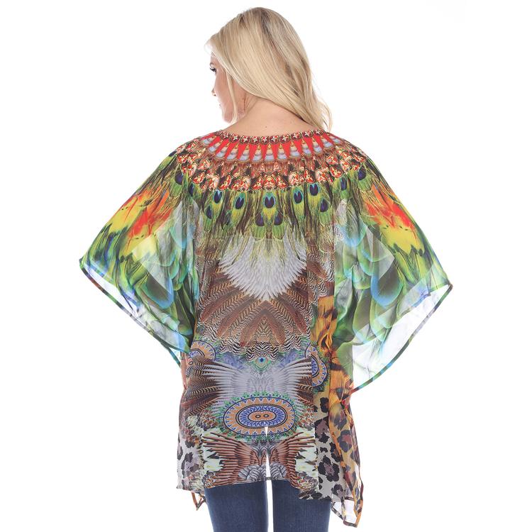 Womens White Mark Novelty Maternity Poncho