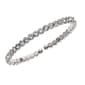 Rhodium Plated Single Honeycomb Crystals Coil Bracelet - image 1