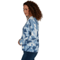 Womens Skye’s the Limit Icy Blue Sparkle Long Sleeve Floral Pull - image 4