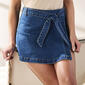 Plus Size Bleu Denim Self Belt Denim Skort - image 1