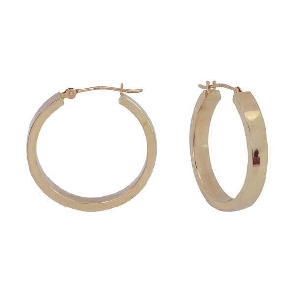 Candela 14kt. Yellow Gold Square Polished Hoop Earrings - image 