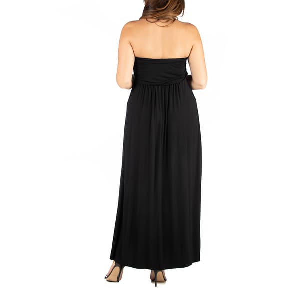 Plus Size 24/7 Comfort Apparel Strapless Maxi Dress