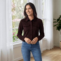 Womens Draper James Faux Suede Jacket