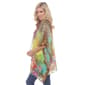 Womens White Mark Yellow Leopard Abstract Poncho - image 3