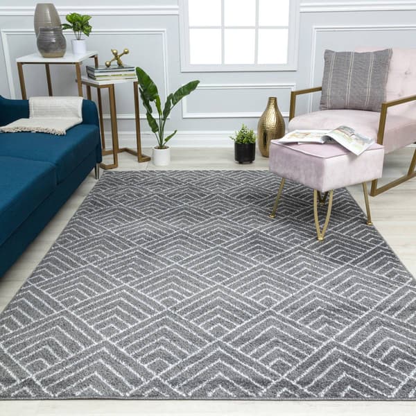 Mason Brooks Azure Deco Geometric Contemporary Area Rug