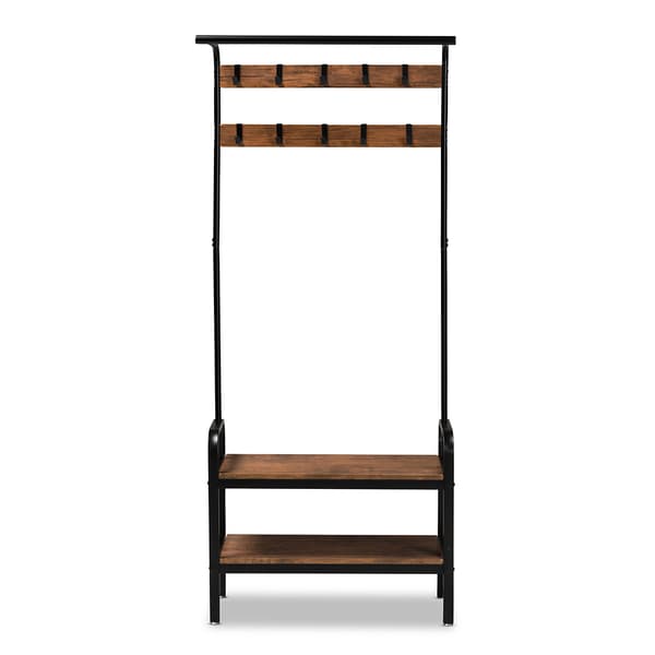 Baxton Studio Aislin Vintage Rustic Industrial Entryway Hall Tree