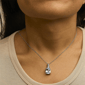 Haus of Brilliance Round Accent Diamond & Topaz Pendant Necklace - image 4
