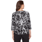 Petite Alfred Dunner Classics Floral Linework Side Tie Blouse - image 2