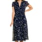 Womens MSK Short Sleeve Chiffon Pintuck Floral Midi Dress - image 4