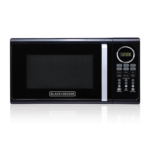 Black & Decker 0.9 cu. ft. Black Pull Handle Microwave Oven - image 