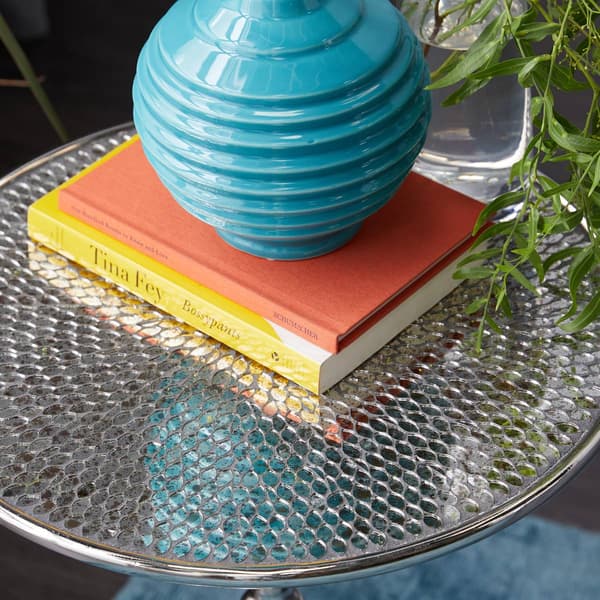 9th & Pike® Silver Aluminum Glam Coffee Table