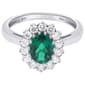 Nova Star® Oval Lab-Grown Emerald with Lab-Grown Diamond Ring - image 2