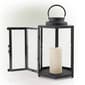 Alpine Black Hexagonal Candlelit Lantern w/ Warm White LEDs - image 2