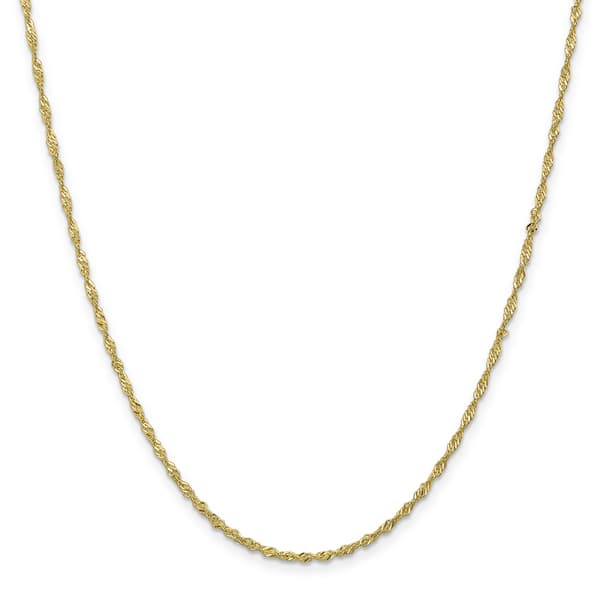 Gold Classics&#8482; 10kt. 9in. Singapore Chain Ankle Bracelet