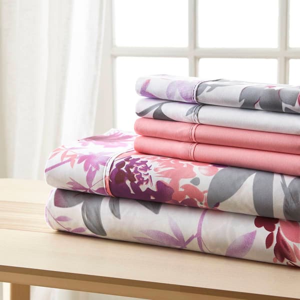 Spirit Linen Home(tm) Traditional Bellagio Blushing Floral Sheet Set - image 