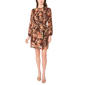 Womens MSK Long Sleeve Floral Pintuck Belted A-Line Dress - image 3