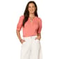 Womens Democracy Elbow Puff Sleeve Split Neck Blouse - image 1