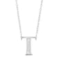 Diamond Classics(tm) 1/20ctw. Baguette Diamond T Initial Pendant - image 1