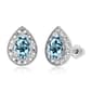 Gemstone Classics(tm) White Gold Sky Blue Topaz Pear Earrings - image 1