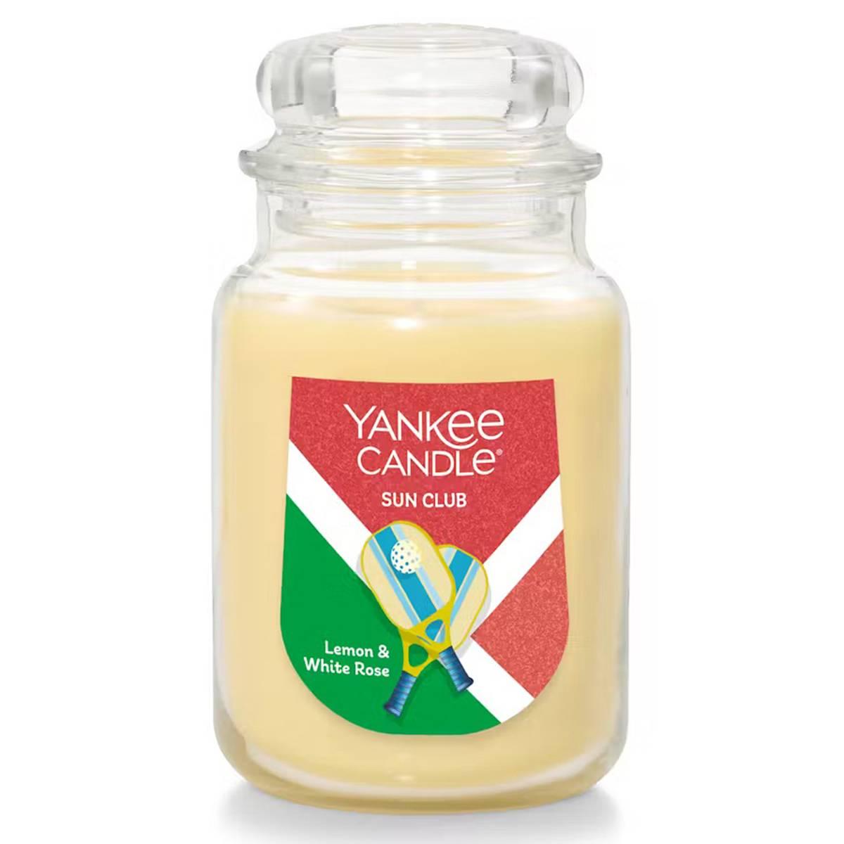 Yankee Candle 22oz Sun Club - Lemon &amp; White Rose Jar Candle