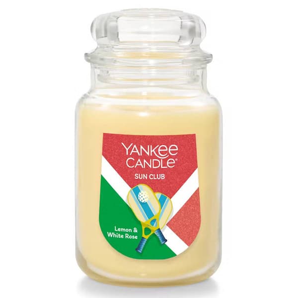 Yankee Candle 22oz Sun Club - Lemon & White Rose Jar Candle - image 