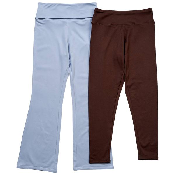Girls (7-16) No Comment 2pk. Fold Over Flare & Skinny Leggings - image 