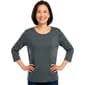 Plus Size Hasting & Smith 3/4 Sleeve Polka Dot Open Crew Neck Tee - image 1