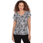 Women''s Floral Print Ruffle Top - image 1
