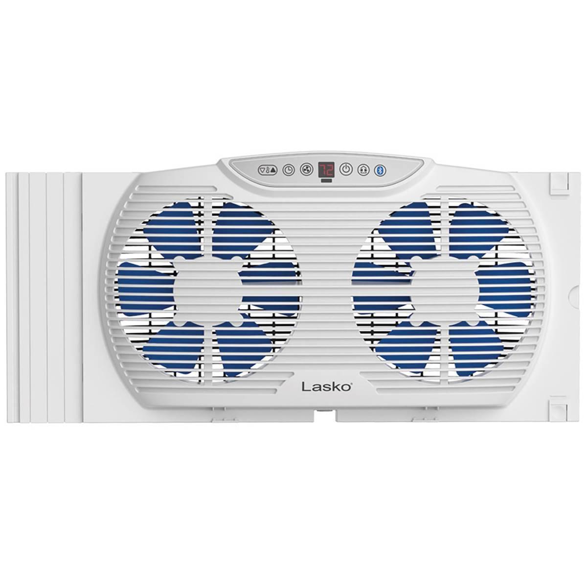 Lasko Electrically Reversible Twin Window Fan with Bluetooth