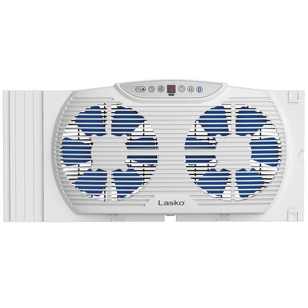 Lasko Electrically Reversible Twin Window Fan with Bluetooth - image 
