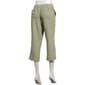 Womens Per Se Drawstring Waist Wide Leg Pinstripe Linen Capris - image 2