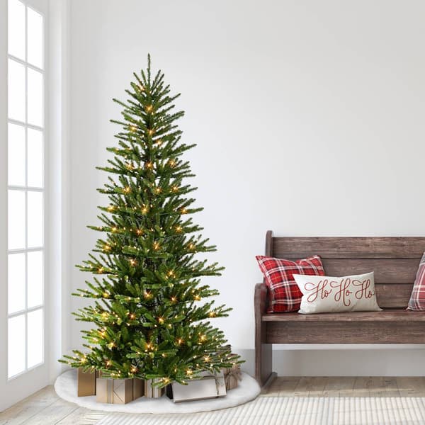 Puleo International 6.5ft. Pre-Lit Mountain View Christmas Tree