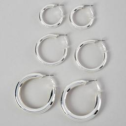 Design Collection Silver Trio Earring Set