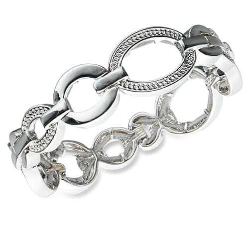 Gloria Vanderbilt Oval Link Stretch Bracelet - image 