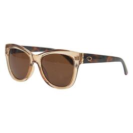 Womens O by Oscar Round Cat Grooved Metal Bar Sunglasses