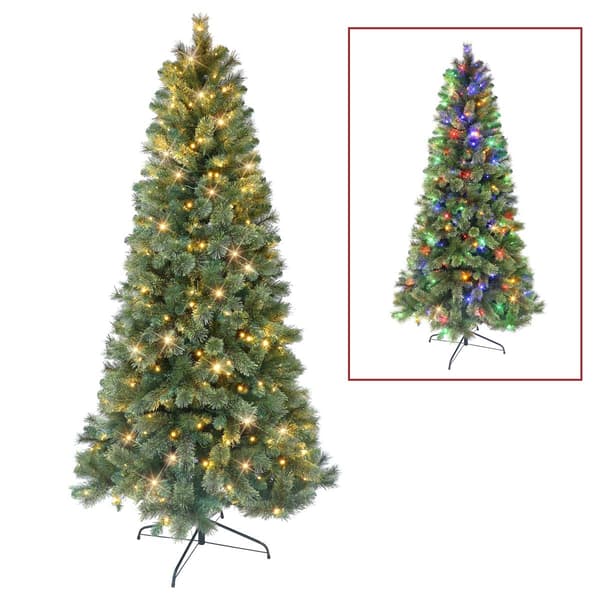 Puleo International 7.5ft. Pre-Lit Pine Christmas Tree - image 