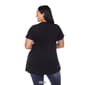 Plus Size White Mark Crisscross Neckline Short Sleeve Tunic - image 2