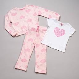 Toddler Girl Juicy Couture 3 Pc Heart  2 Tops & Pants Set