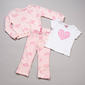 Toddler Girl Juicy Couture 3 Pc Heart  2 Tops & Pants Set - image 1