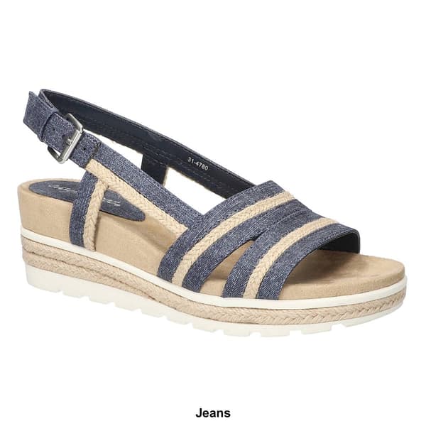 Womens Easy Street Mel Slingback Wedge Sandals