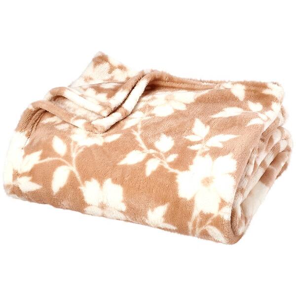 Ashley Cooper&#40;tm&#41; Pressed Flowers Print Plush Throw - image 