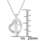 Gemstone Classics™ Pearl & Diamond Heart Pendant - image 3