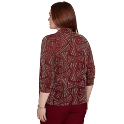 Petite Alfred Dunner Union Square Shimmer Two in One Blouse